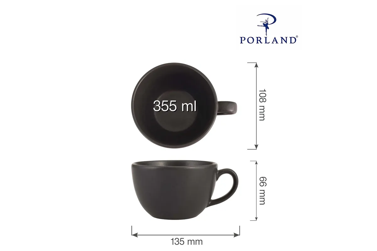 Filiżanka elegancka Coal 320 ml Porland 04ALM001517