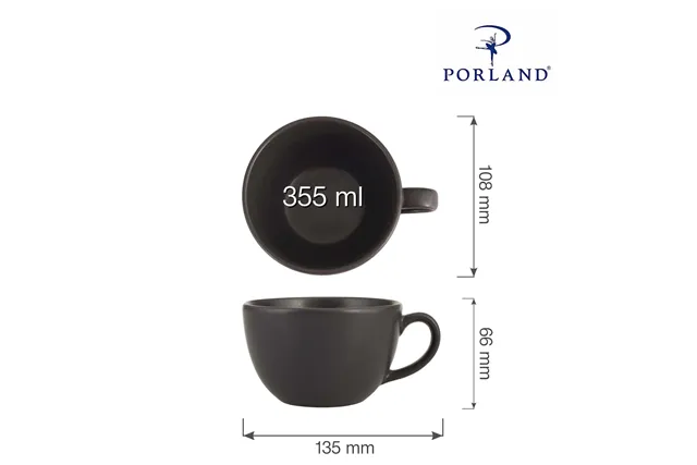 Filiżanka elegancka Coal 320 ml Porland 04ALM001517