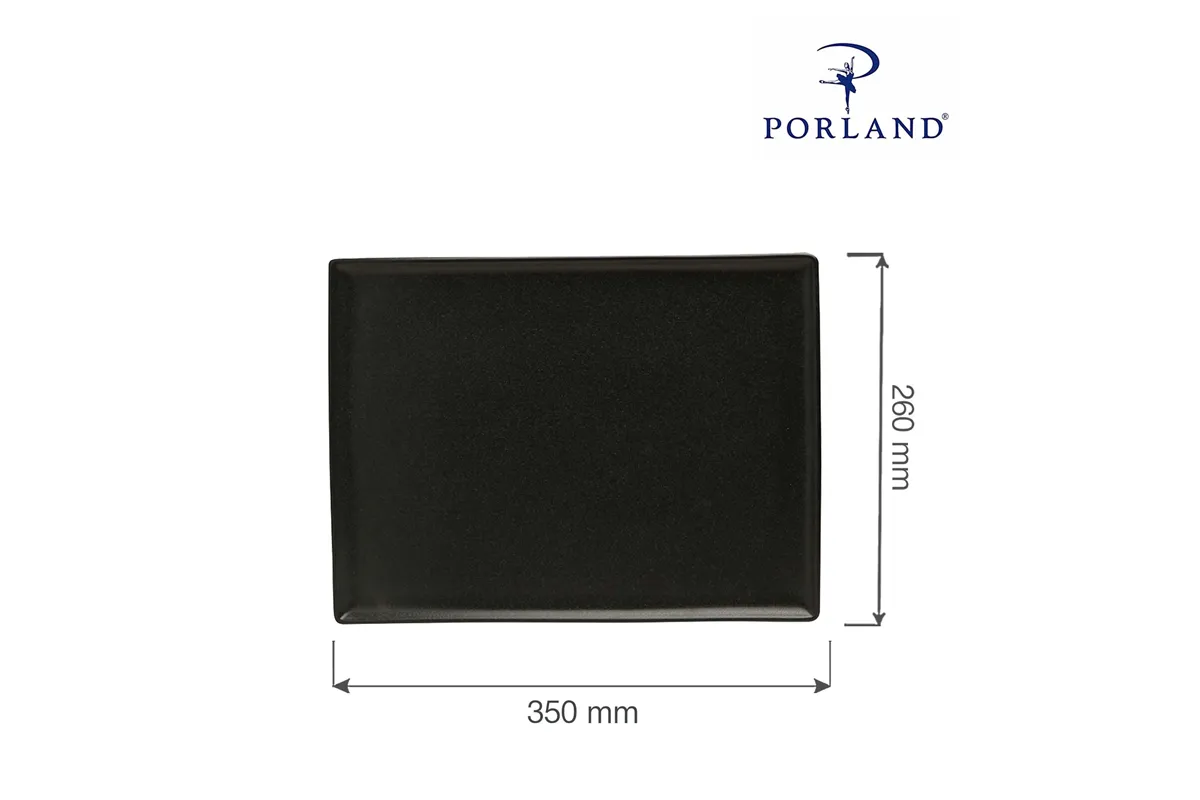 Taca prostokątna Coal 350x260 mm Porland 04ALM001524