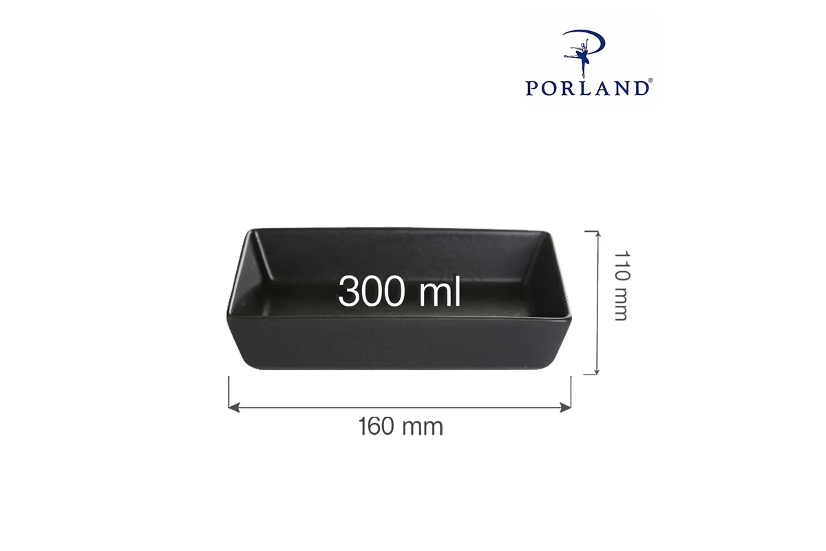 Naczynie do przystawek Coal 160x110 mm Porland 04ALM002049