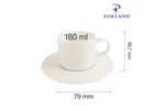 Filiżanka sztaplowana Line 180 ml Porland 04ALM002285