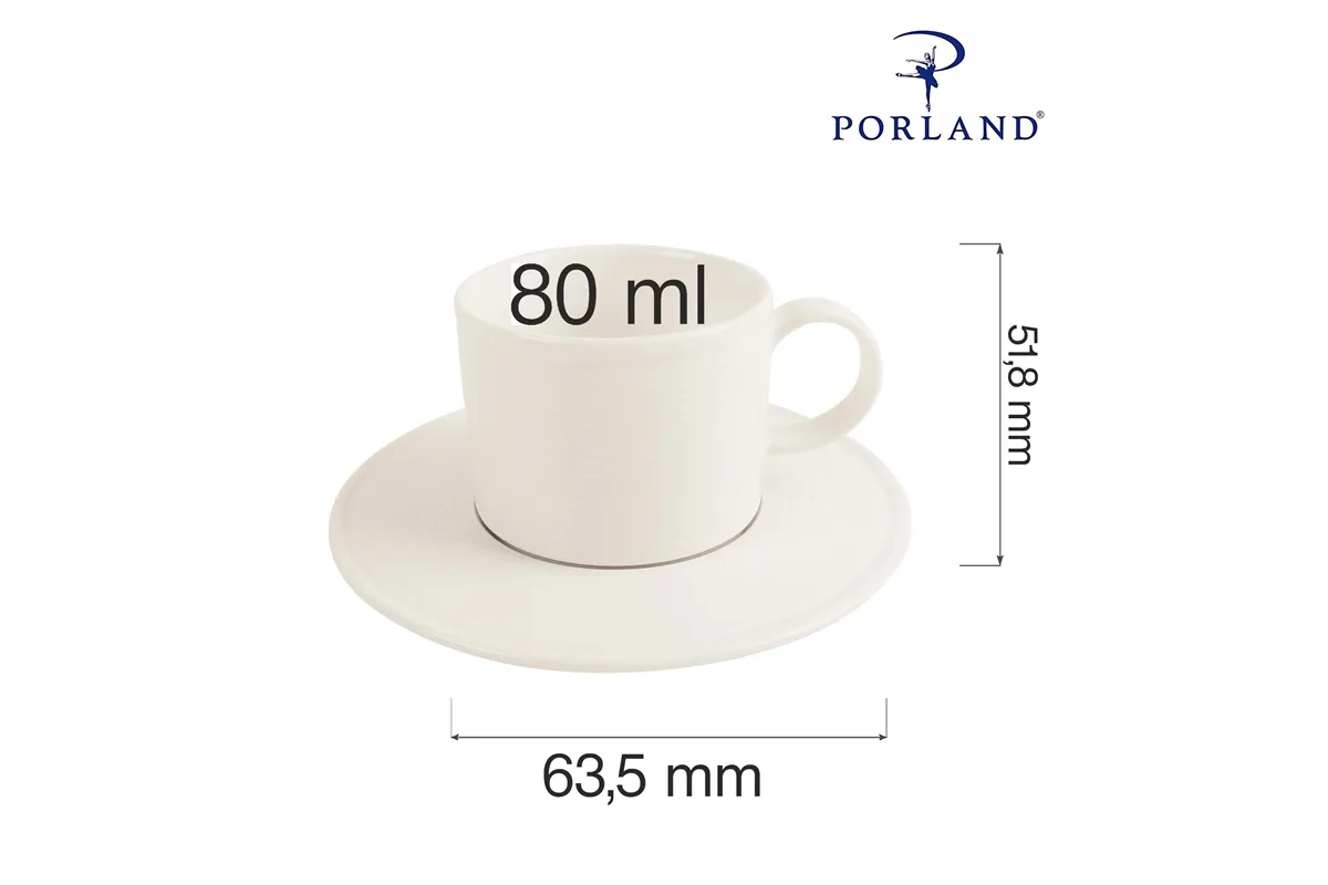 Filiżanka sztaplowana Line 80 ml Porland 04ALM002559