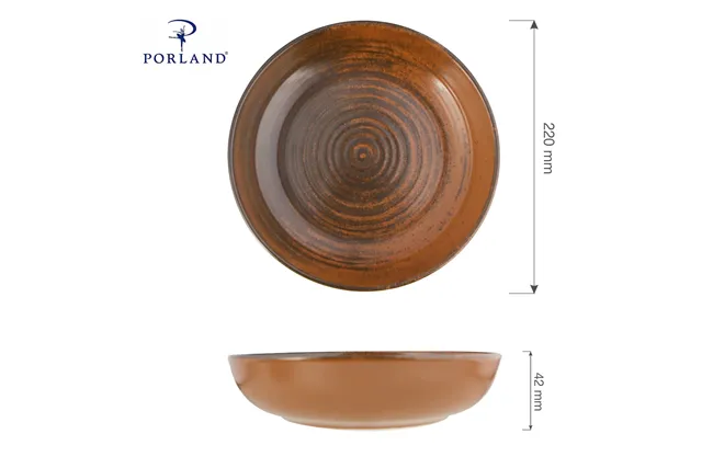 Talerz coupe Lykke Brown, 220 mm Porland 04ALM005801