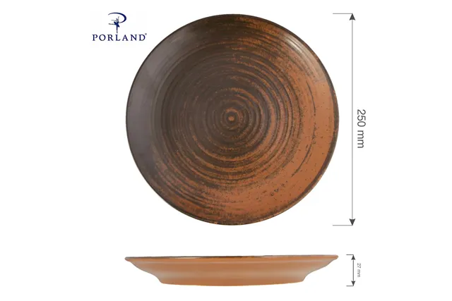 Talerz płytki Lykke Brown, 250 mm Porland 04ALM005943