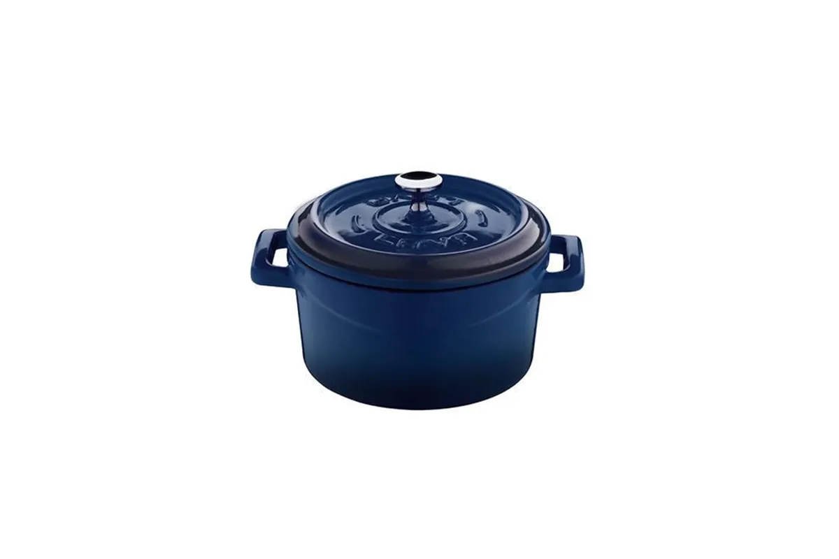 Mini garnek żeliwny (O)10cm, niebieski LAVA 832028