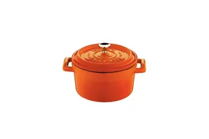 Mini garnek żeliwny (O)10cm, pomarańczowy LAVA 832127