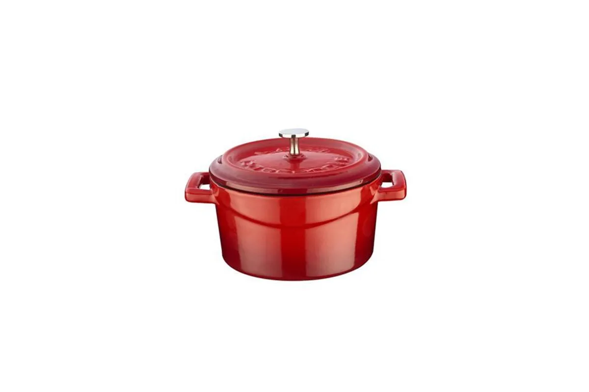 Mini garnek żeliwny (O)12cm, czerwony LAVA 832189