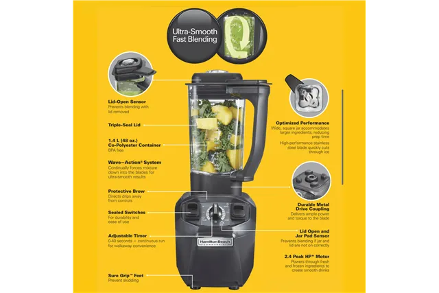 Blender barmański HBH455-CE Tango® z dzbankiem z copoliestru 1.4l, Hamilton Beach Commercial Hamilton Beach Commercial HBH455-CE