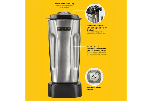 Dzbanek ze stali nierdzewnej do blendera HBB 908R 950ml, Hamilton Beach Commercial Hamilton Beach Commercial 6126-908S