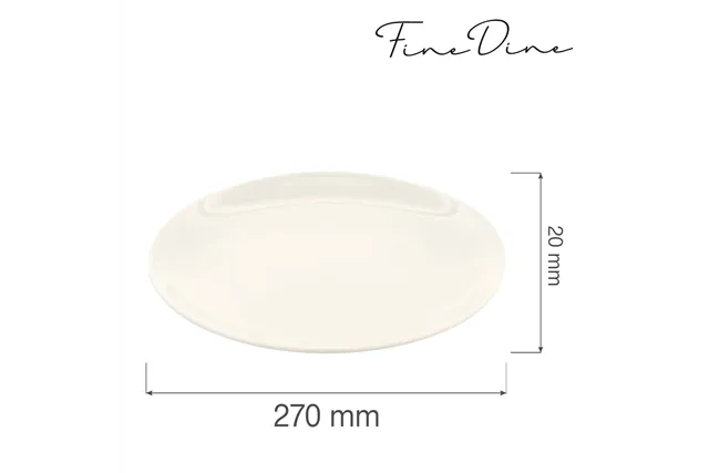 Talerz bez rantu Crema 270 mm Fine Dine 770351