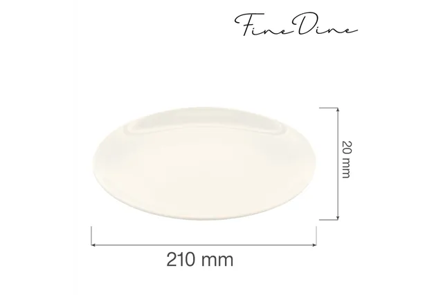 Talerz bez rantu Crema 210 mm Fine Dine 770344
