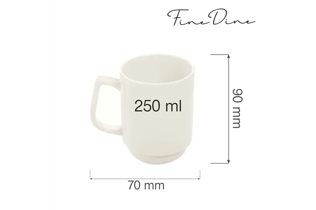Kubek sztaplowany Crema 250 ml Fine Dine 770429