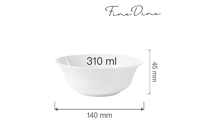 Miska Bianco 310 ml, 140 mm Fine Dine 770092