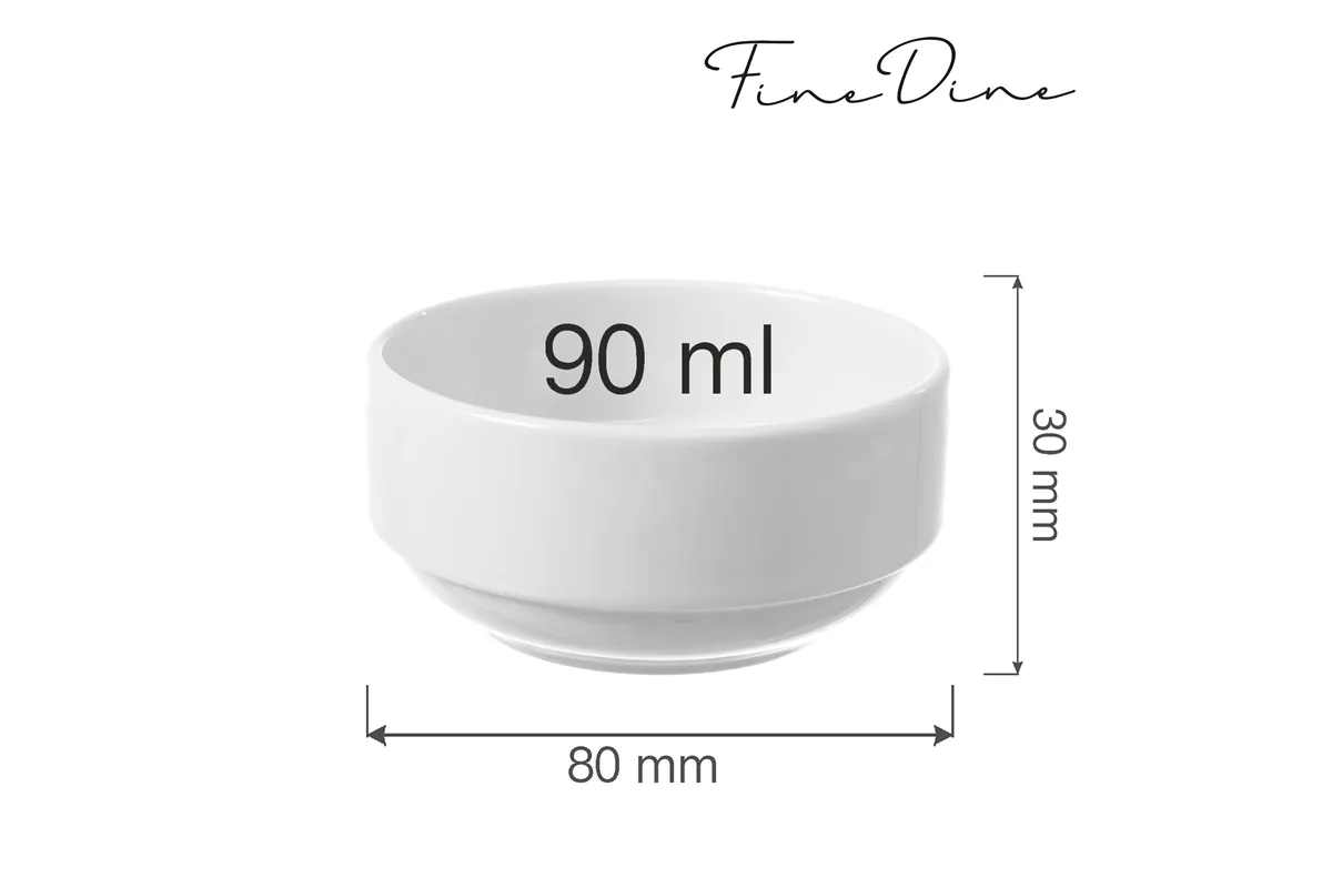Miseczka sztaplowana Bianco 90 ml, 80 mm Fine Dine 774335