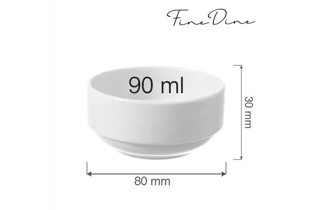 Miseczka sztaplowana Bianco 90 ml, 80 mm Fine Dine 774335