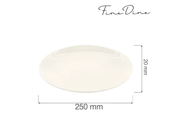 Talerz bez rantu Crema 250 mm Fine Dine 774960