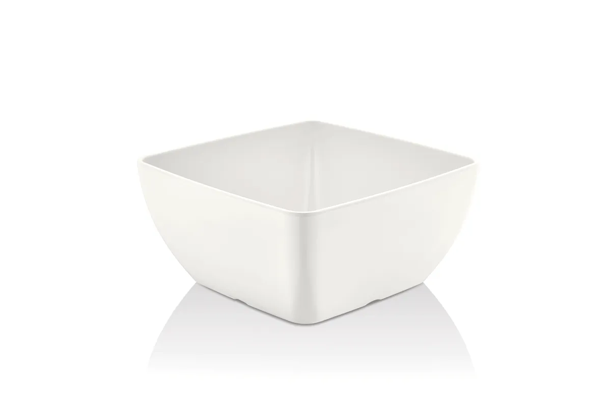Miska kwadratowa z melaminy do ekspozytora 171578, biała, 125x125x(h)65 mm Fine Dine 779620