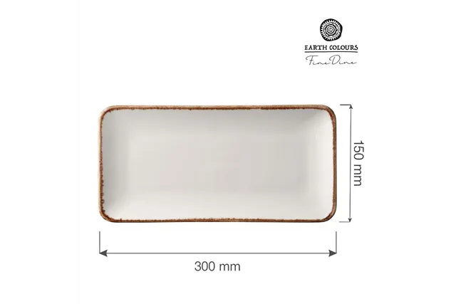 Talerz prostokątny Vanilla, 300x150 mm Fine Dine 769638