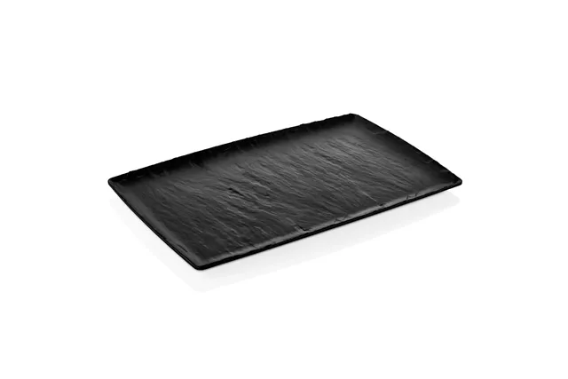 Półmisek z melaminy Rock, czarny, GN 1/2, 265x325mm Fine Dine 562369