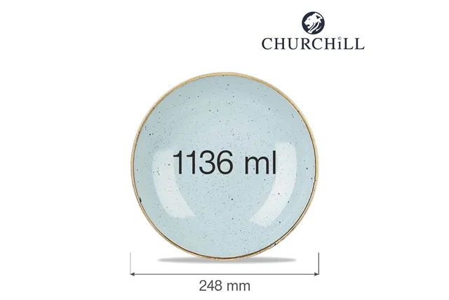 Miska coupe Stonecast Duck Egg Blue 1136 ml Churchill SDESEVB91