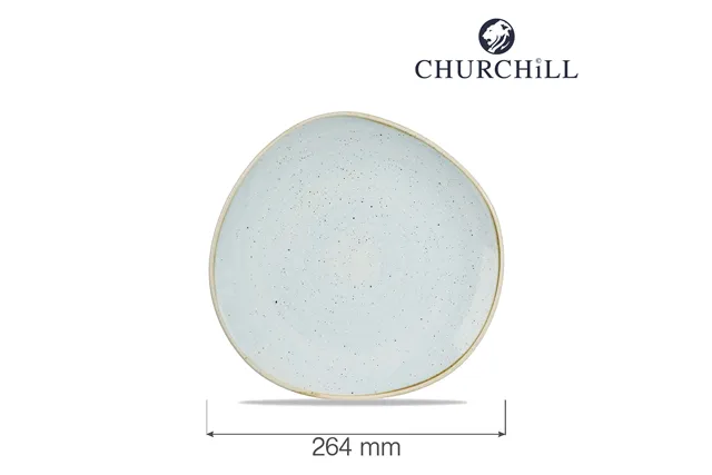 Talerz płytki o organicznym kształcie Stonecast Duck Egg Blu 264 mm Churchill SDESOG101