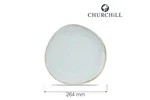Talerz płytki o organicznym kształcie Stonecast Duck Egg Blu 264 mm Churchill SDESOG101