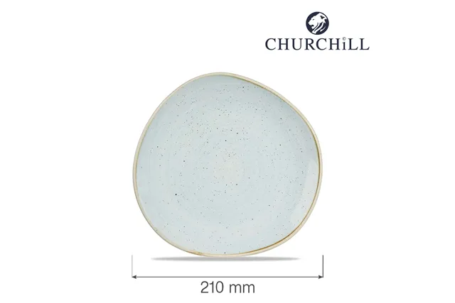 Talerz płytki o organicznym kształcie Stonecast Duck Egg Blu 210 mm Churchill SDESOG81
