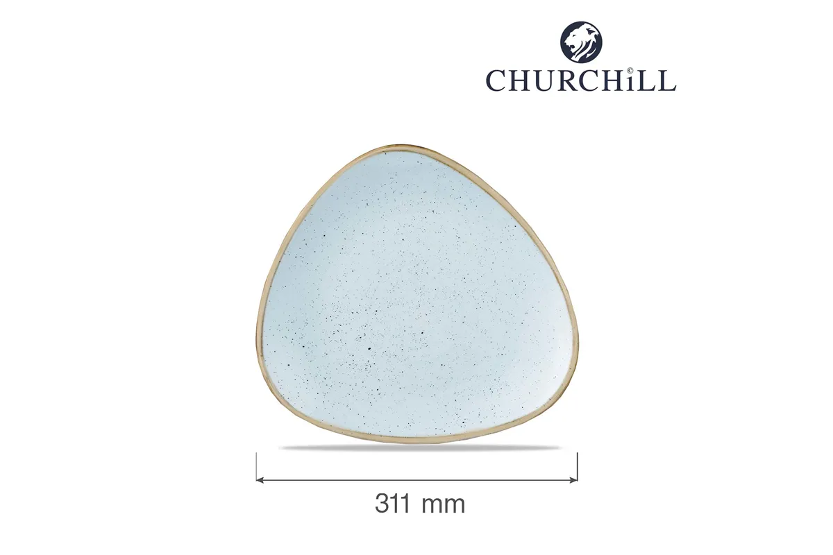 Talerz trójkątny Stonecast Duck Egg Blue 311 mm Churchill SDESTR121