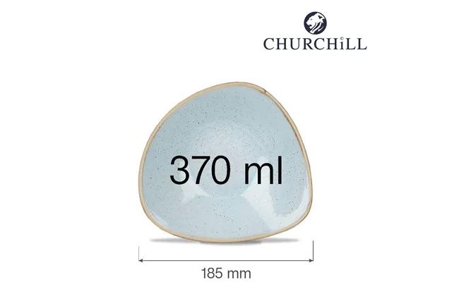 Miska trójkątna Stonecast Duck Egg Blue 370 ml Churchill SDESTRB71