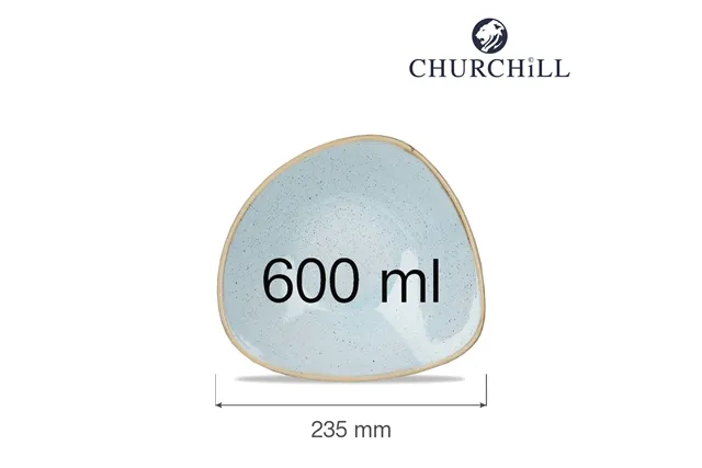 Miska trójkątna Stonecast Duck Egg Blue 600 ml Churchill SDESTRB91