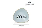 Miska trójkątna Stonecast Duck Egg Blue 600 ml Churchill SDESTRB91