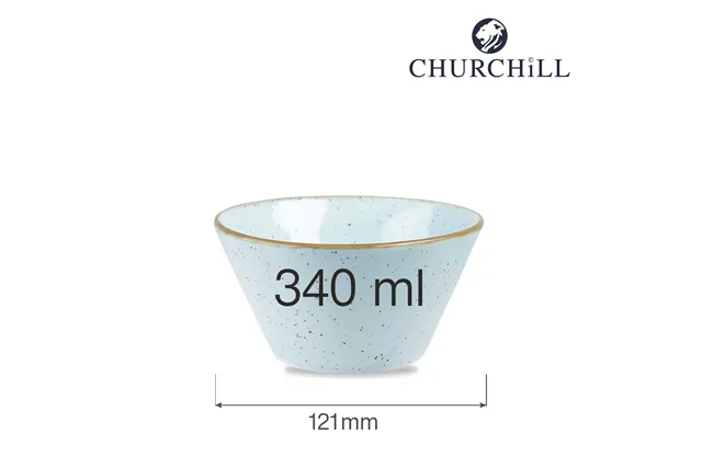 Miska konikalna Stonecast Duck Egg Blue 340 ml, 121 mm Churchill SDESZE121