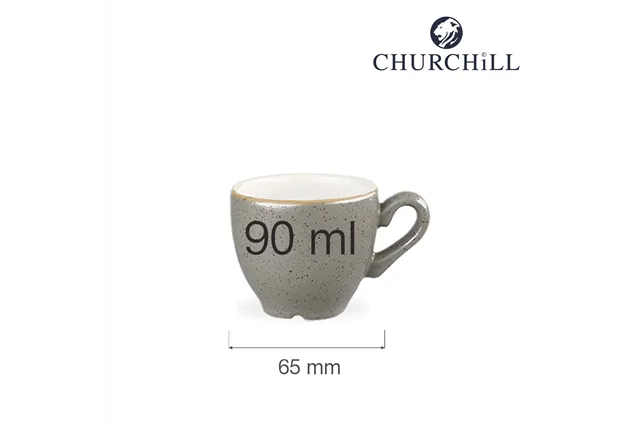 Filiżanka do espresso Stonecast Peppercorn Grey 90 ml Churchill SPGSCEB91