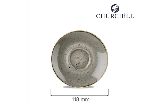 Spodek espresso Stonecast Peppercorn Grey 118 mm Churchill SPGSESS1