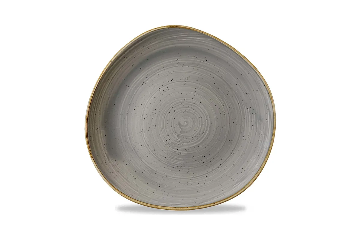 Talerz płytki o organicznym ksztalcie Stonecast Peppercorn Grey 264 mm Churchill SPGSOG101