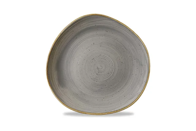 Talerz płytki o organicznym ksztalcie Stonecast Peppercorn Grey 264 mm Churchill SPGSOG101