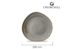 Talerz płytki o organicznym ksztalcie Stonecast Peppercorn Grey 286 mm Churchill SPGSOG111