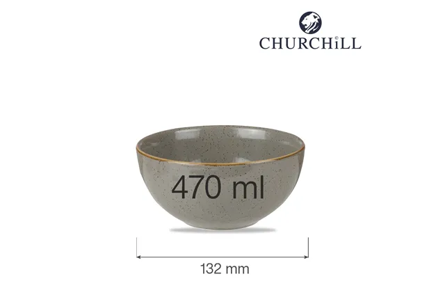 Miska Stonecast Peppercorn Grey 470 ml, 132 mm Churchill SPGSRBL61