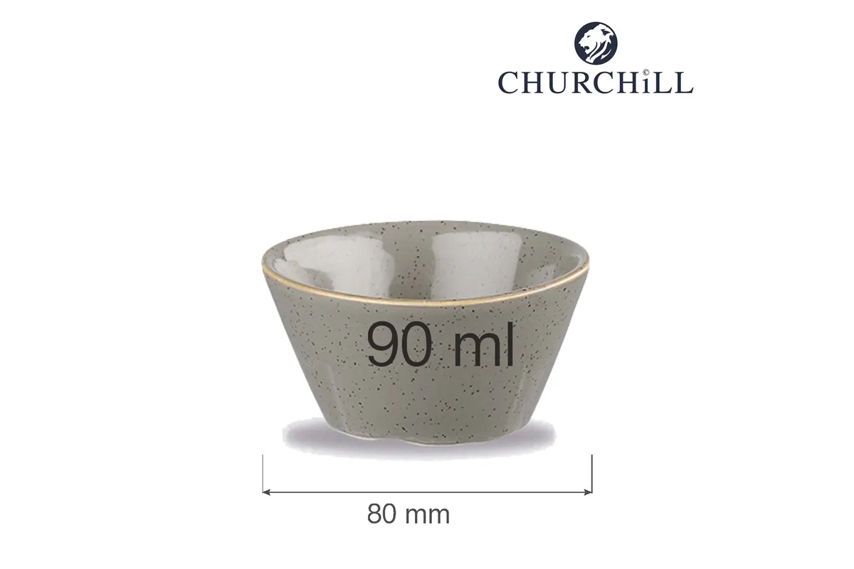 Naczynie do dipów Stonecast Peppercorn Grey 90 ml, 80 mm Churchill SPGSSD31