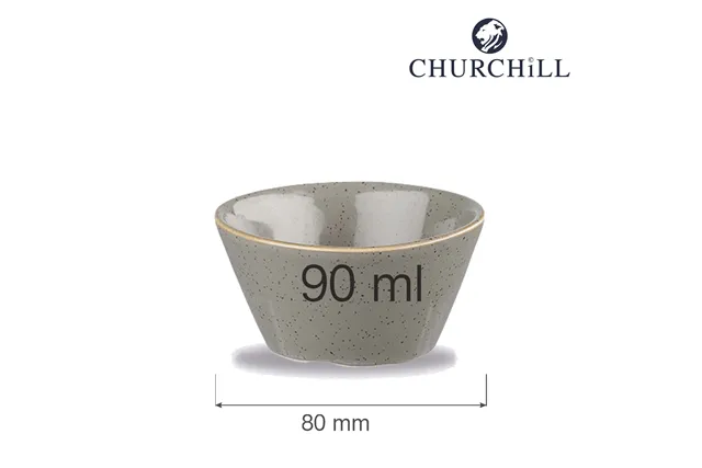 Naczynie do dipów Stonecast Peppercorn Grey 90 ml, 80 mm Churchill SPGSSD31