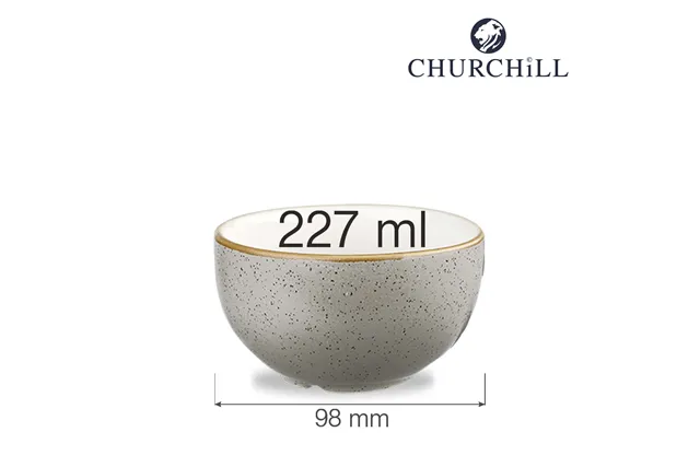 Miska/cukiernica Stonecast Peppercorn Grey 227 ml, 98 mm Churchill SPGSSSGR1