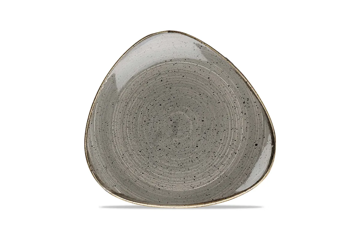 Talerz trójkątny Stonecast Peppercorn Grey 265 mm Churchill SPGSTR101