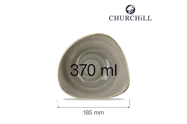 Miska trójkątna Stonecast Peppercorn Grey 370 ml Churchill SPGSTRB71