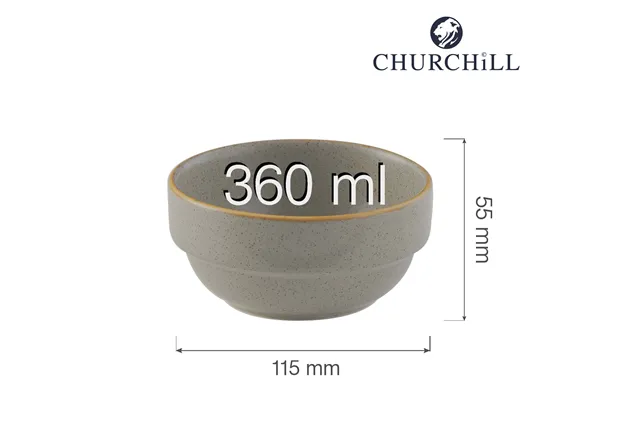 Miska sztaplowana Stonecast Grey 115x(H)55 360 ml Churchill SPGSVB141