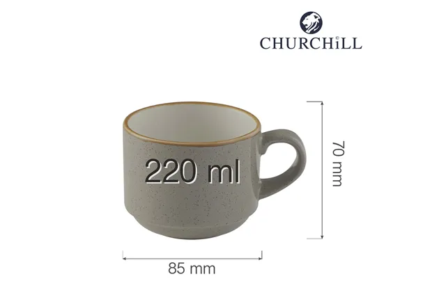 Filiżanka sztaplowana Stonecast Grey 220 ml Churchill SPGSVSC81
