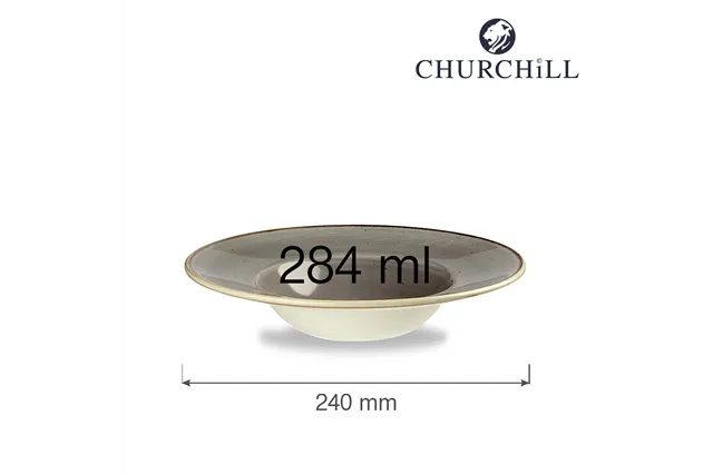 Talerz głęboki Stonecast Peppercorn Grey 240 mm Churchill SPGSVWBM1