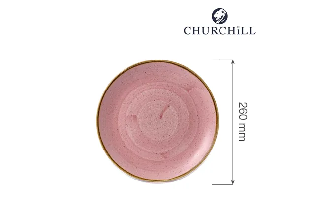 Talerz płytki Stonecast Petal Pink 260 mm Churchill SPPSEV101