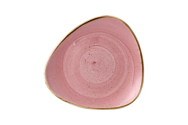Talerz trójkątny Stonecast Petal Pink 229 mm Churchill SPPSTR91