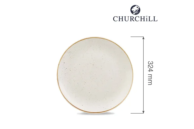 Talerz płytki Stonecast Barley White 324 mm Churchill SWHSEV121