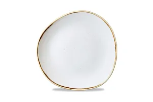 Talerz płytki o organicznym kształcie Stonecast Barley White 286 mm Churchill SWHSOG111